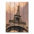 Ricki&Aposs Rugs 28 x 36 in. Eiffel Tower Inside & Outside Cedar Wall Art RI894615